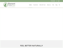 Tablet Screenshot of elementhealthcare.co.uk